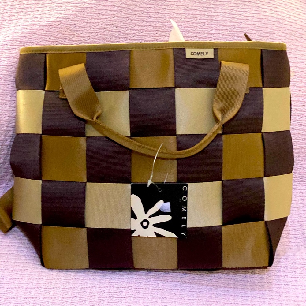Comely Seatbelt backpack and bag.Measures 10X10.Bag handle 4.5 in.